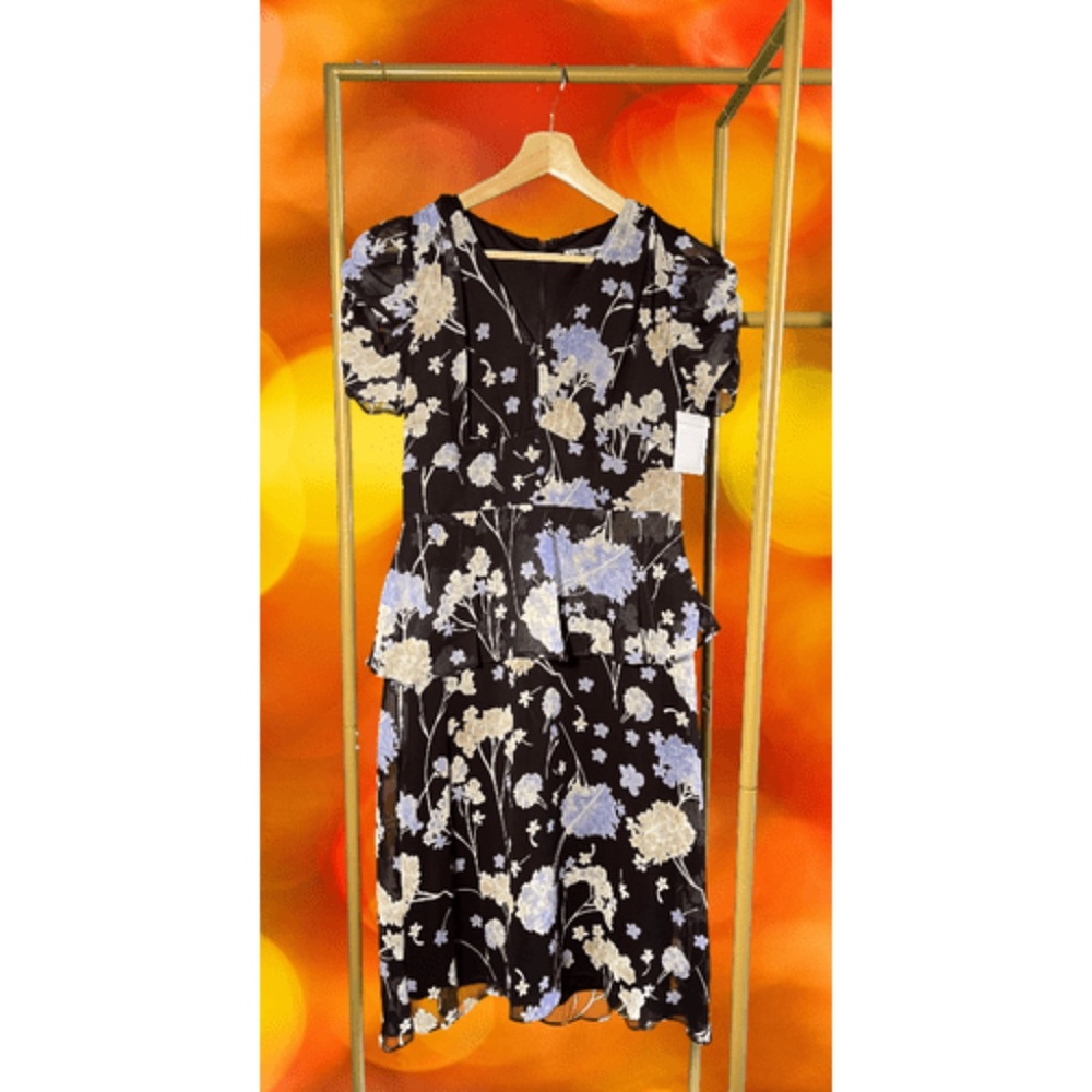 Karl Lagerfeld Floral Short Sleeve Dress | NWT | Elegant & Chic